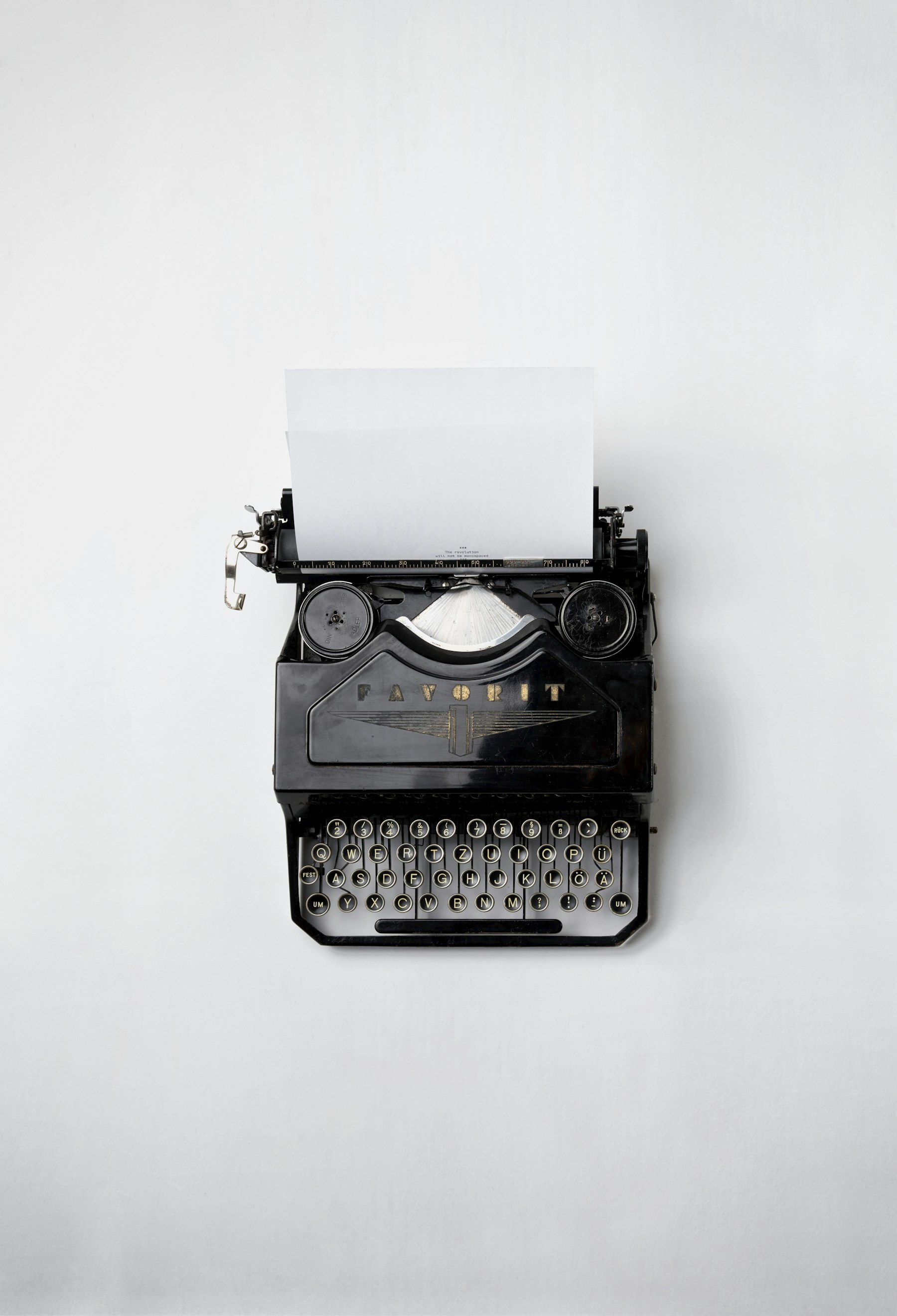 Black typewriter